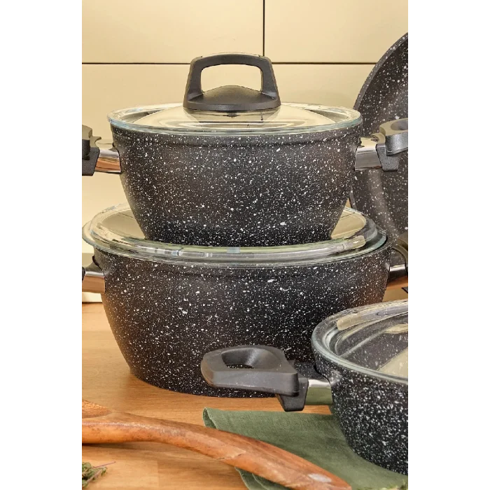 Emsan Oasis-s Blue Star 7 Parça Granit Tencere Seti