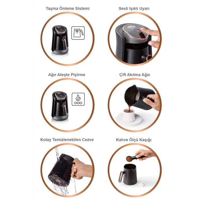 Arzum Ok004 Okka Minio Türk Kahvesi Makinesi - Bakır