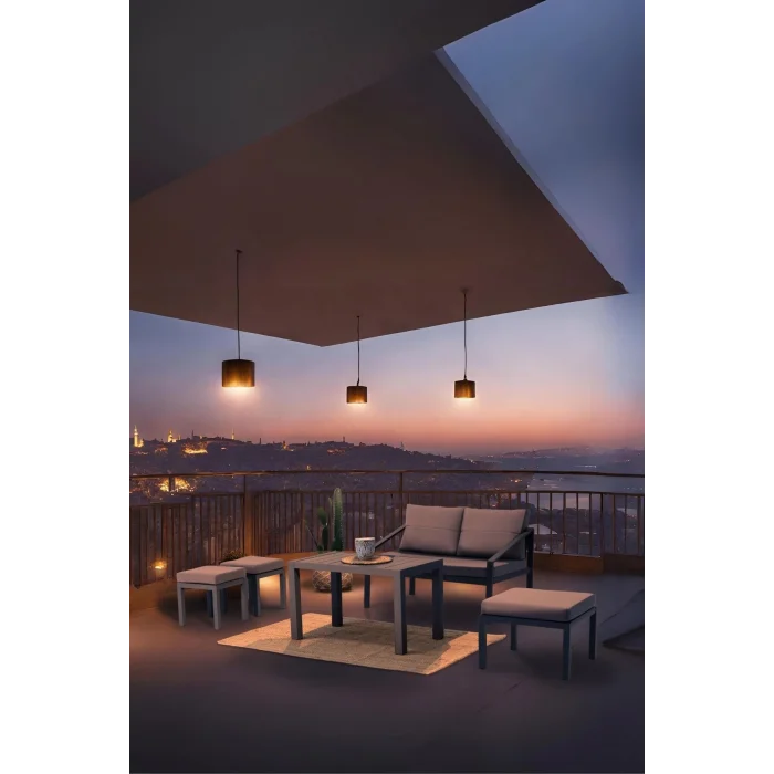 Erinöz Rimini Bahçe Balkon Oturma Grubu 2+1+1+Sehpa