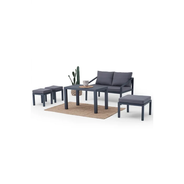 Erinöz Rimini Bahçe Balkon Oturma Grubu 2+1+1+Sehpa