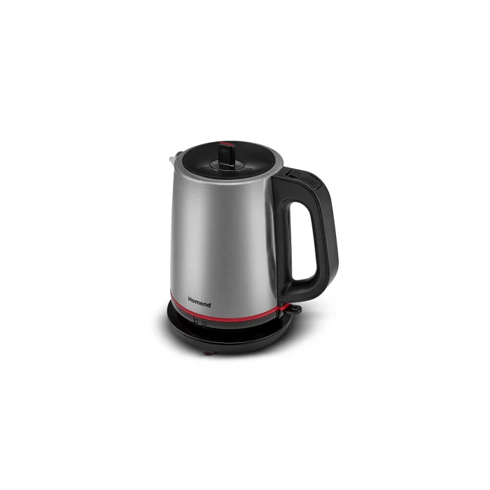 Homend Royaltea 1750H Cam Demlikli Inox Siyah Çay Makinesi