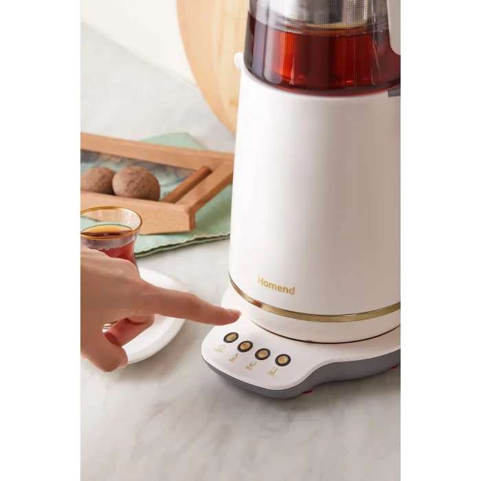 Homend Royaltea 1760h Konuşan Çay Makinesi Krem Gold