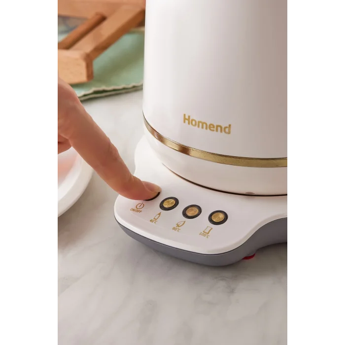 Homend Royaltea 1760h Konuşan Çay Makinesi Krem Gold