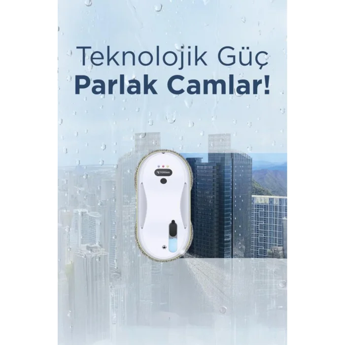 Torima S9 Beyaz Su Püskürtmeli Uzaktan Kumandalı Cam Pencere Temizleme Robotu