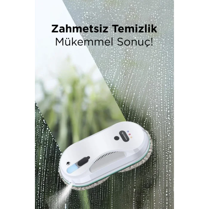 Torima S9 Beyaz Su Püskürtmeli Uzaktan Kumandalı Cam Pencere Temizleme Robotu