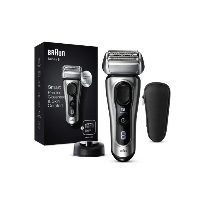 Braun Series 8 8417 Islak & Kuru Şarjlı Tıraş Makinesi + Şarj Standı + Seyahat Çantası