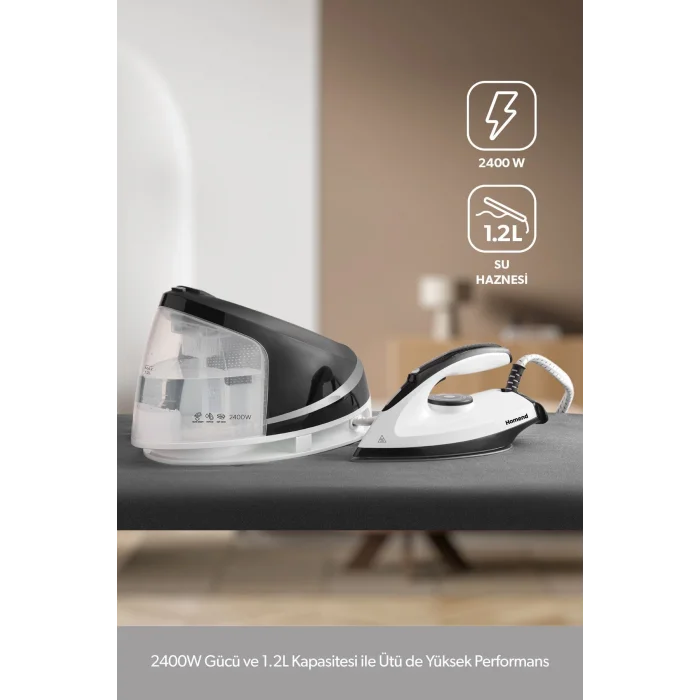 Homend Steamwork 1167H Buhar Kazanlı Ütü Siyah Beyaz 2400 W