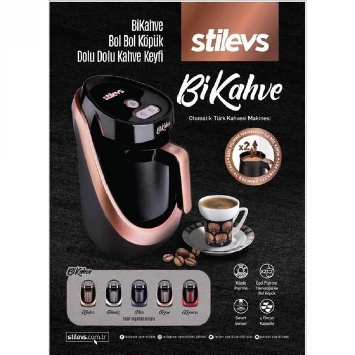 Stilevs Bikahve Otomatik Türk Kahvesi Makinesi Kırmızı