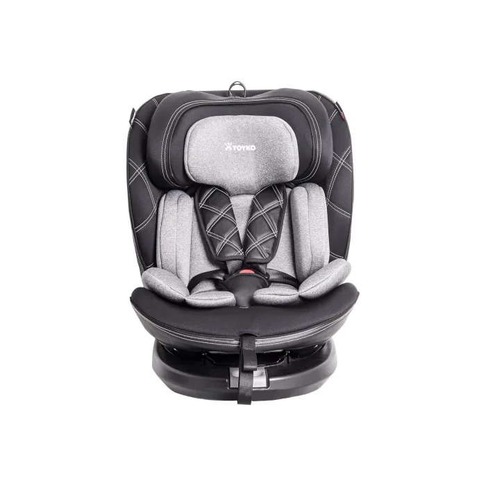 Yoyko Ultimate 360 ° Dönebilir Yatabilir 0-36 Kg Deri Oto Koltuğu Isofıx/sıp/latch Gri