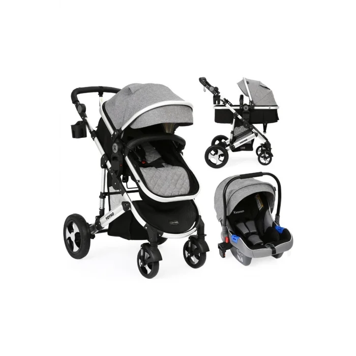 Yoyko Ultimate Travel Sistem Bebek Arabası 3 In 1 Gri Silver