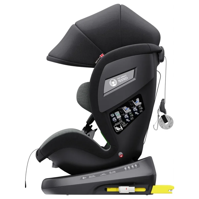 Yoyko Bear 360 Derece Dönebilir Yatabilir 0-36 Kg Isofixli Oto Koltuğu Gri