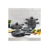 Schafer Ashen Yanmaz Yapışmaz Tencere Seti 9 Parça-gri