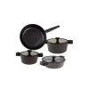 Jumbo Black Cook 7 Parça Döküm Tencere Seti