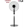 Yui F29 Siyah 120 Cm 16 Inç 40w 3 Kademe 5 Pervane Döner Başlıklı Vantilatör