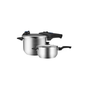 Karaca Astrid İndüksiyon Tabanlı Düdüklü Tencere Seti 4+6 Lt Black