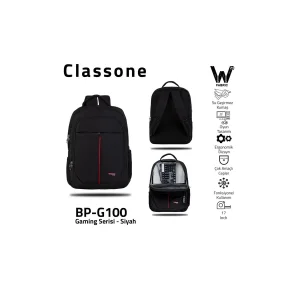 Classone Bp-g100 17 Inç Uyumlu-laptop Notebook Sırt Çantası