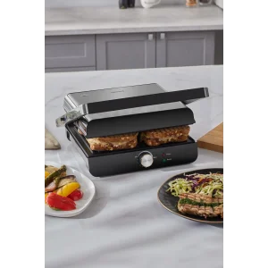 Homend Grilliant Döküm Plakalı Tost Ve Izgara Makinesi Inox 2000 W