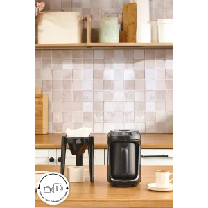 Karaca Hatır Hüp 2 in 1 Türk Kahve Makinesi / Filtre Kahve Makinesi 5 Fincan Kapasiteli Black