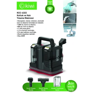 Kiwi Kcc-4322 Koltuk Ve Halı Yıkama Makinesi Siyah