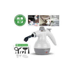 Kiwi Ksc-4211 Çok Fonksiyonlu Buharlı Temizleyici 9 Aparatlı Çok Amaçlı Ev Zemin, Döşeme, Araba Temizleme