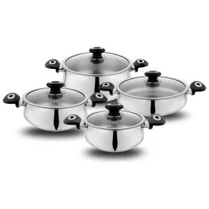 Schafer Cordell Çelik Tencere Seti-8 Prç.-Siyah