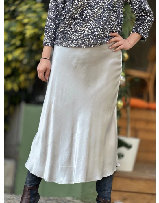 Midi Lame Saten Etek