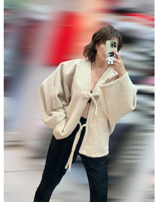 Cozy Krem Hırka-Bej