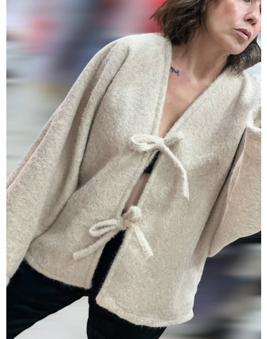 Cozy Krem Hırka-Bej