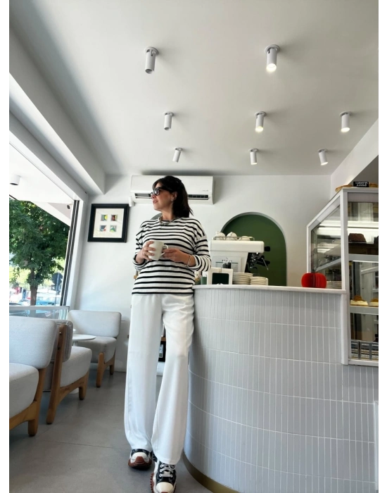 Siyah Marine Triko Bluz