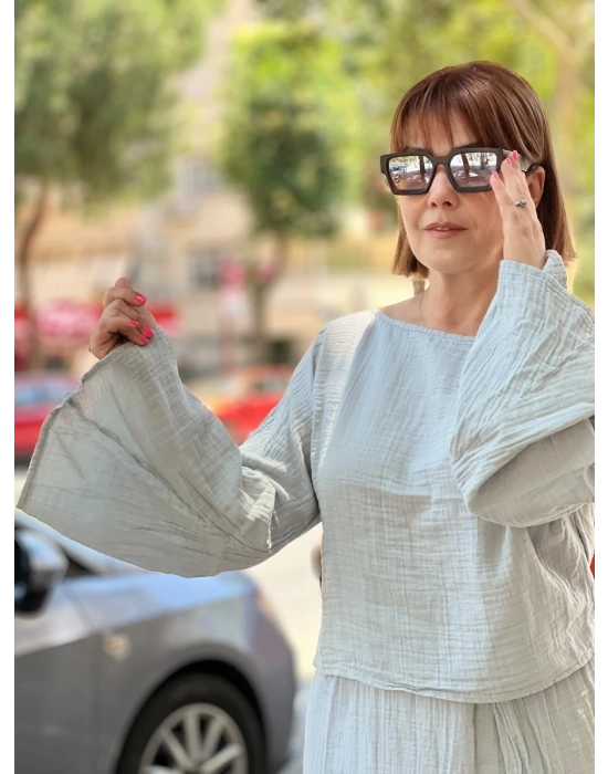 Bohem Salaş Pamuk- Bebe Mavi