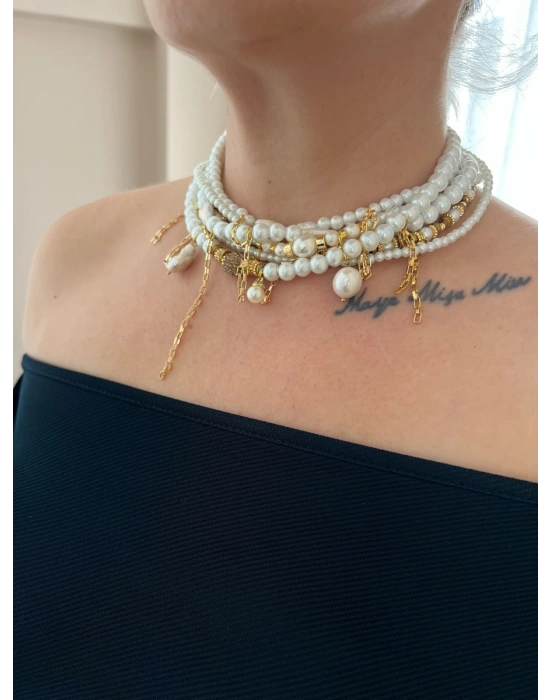 Çoklu İnci Kolye
