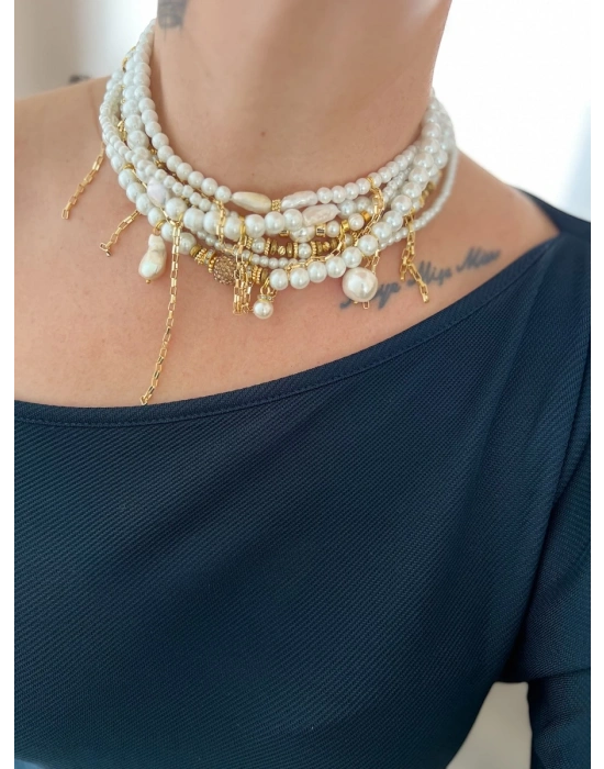 Çoklu İnci Kolye