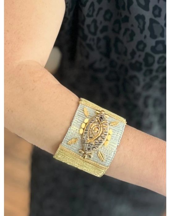 Gold & Lame Kelepçe Bileklik