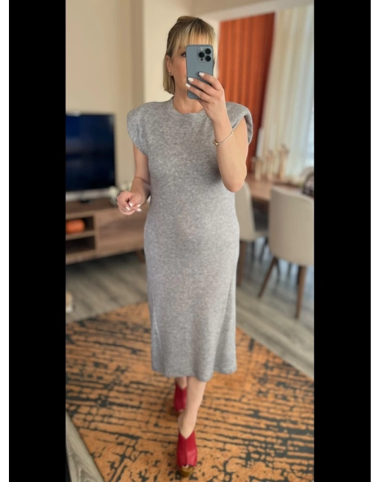 Gri Triko Elbise