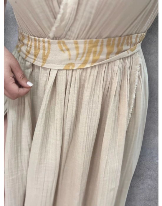 Helen Pamuk Elbise – Bej