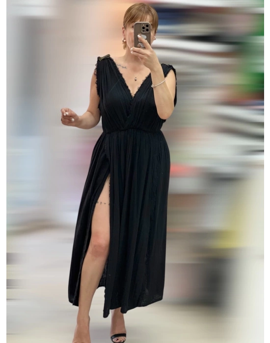 Helen Pamuk Elbise – Siyah