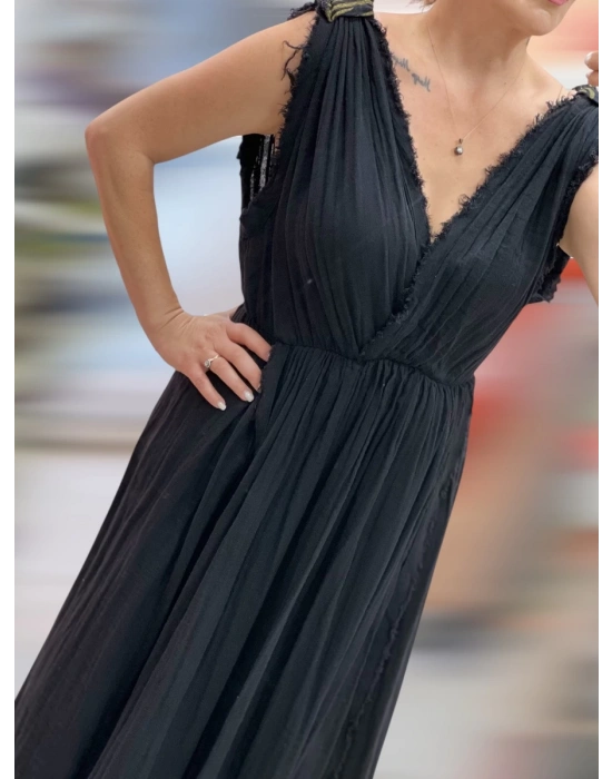 Helen Pamuk Elbise – Siyah