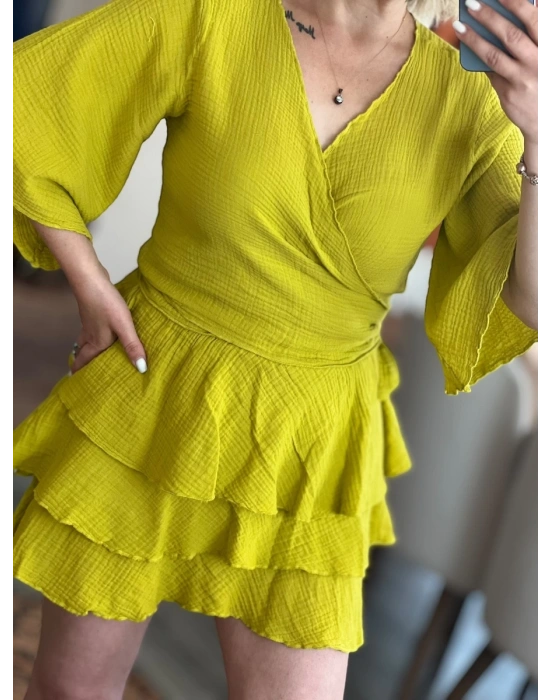 Limon Müslin Kumaş Etek