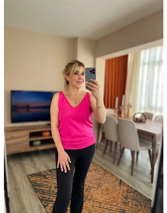 Pembe Merserize Bluz