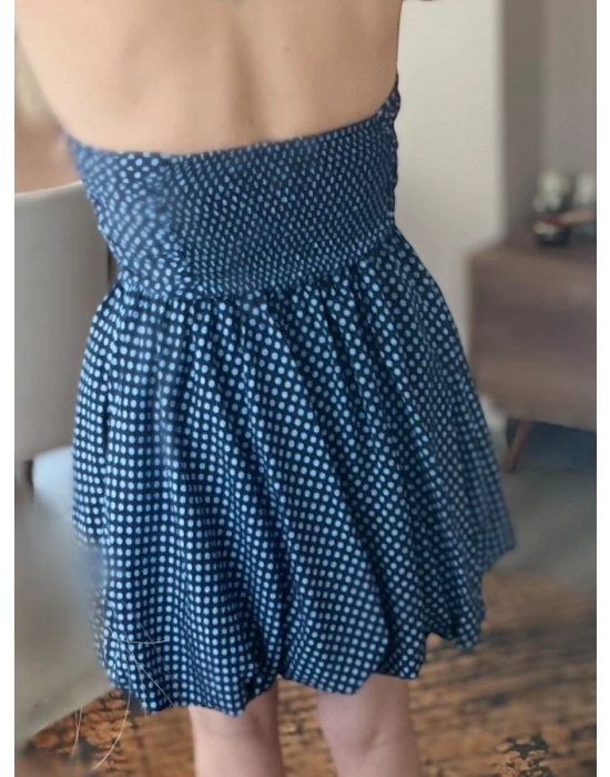 Puantiyeli Balon Elbise