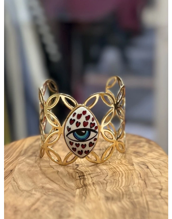 Seramik Göz Kelepçe Bileklik