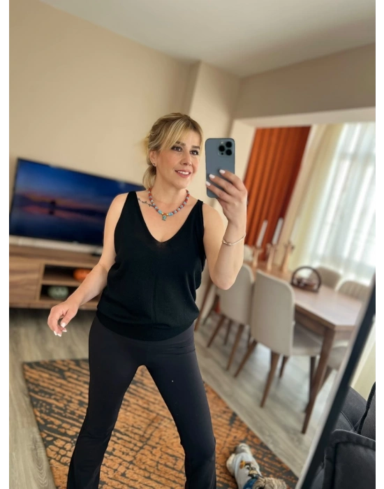 Siyah Merserize Bluz