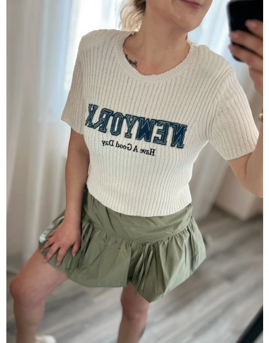 Yeşil Mini Balon Etek