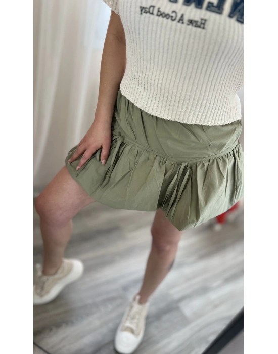 Yeşil Mini Balon Etek