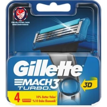 Gillette Mach3 Bıçak Turbo 4 lü