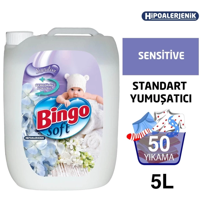Bingo Soft Çamaşır Yumuşatıcısı Sensitive 5 lt