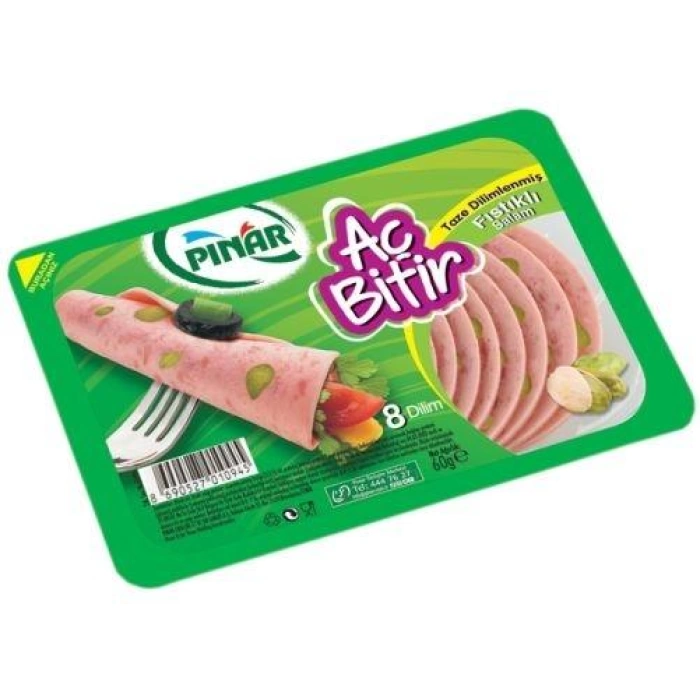 Pınar Aç Bitir Fıstıklı Hindi Salam 50 gr