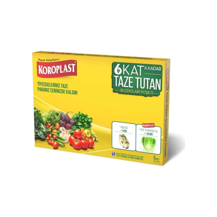 Koroplast Buz Dolabı Poşeti Taze Tutan 5 li
