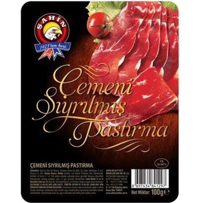 Şahin Pastırma Çemensiz 90 gr