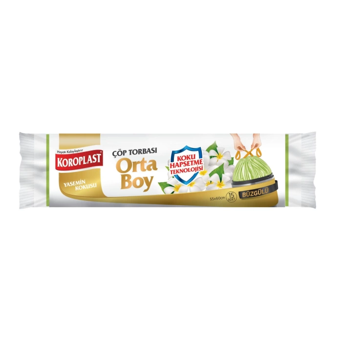 Koroplast Çöp Torbası Orta Boy Yasemin 15 li